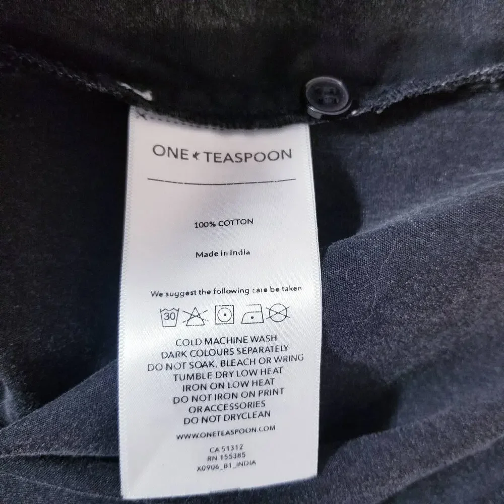 One Teaspoon Stand By Black Chambray Pintuck Shirt Dress - Picture 13 of 14